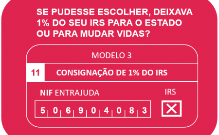 Consigne 1% do seu IRS &agrave; ENTRAJUDA &mdash; sem custos para si, ajuda real para quem precisa